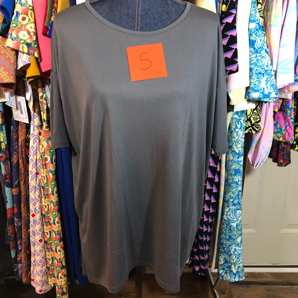 NWT LuLaRoe Irma Small Solid Grey Tunic Shirt